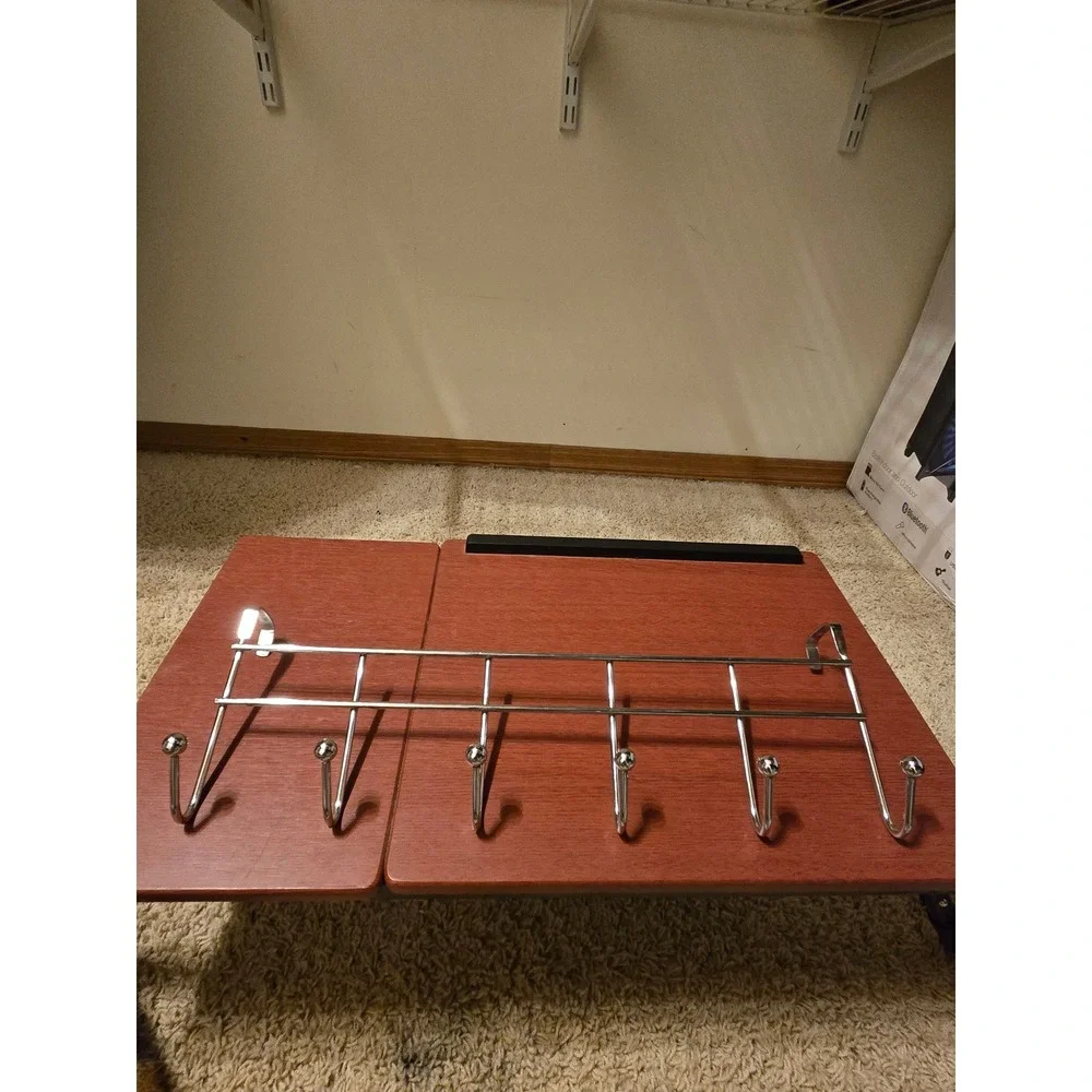 Chrome Over the Shelf 6‎ Hook Hanging Organizer Rack for Wire Shelving Closet